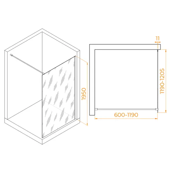 Перегородка для душа RGW WA-002