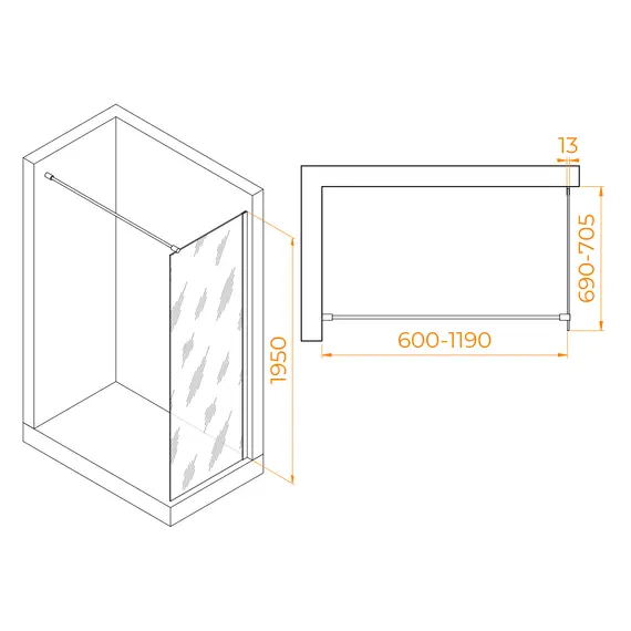 Душевая перегородка RGW WA-010