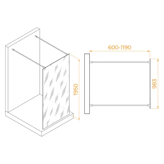 Душевая перегородка RGW WA-016