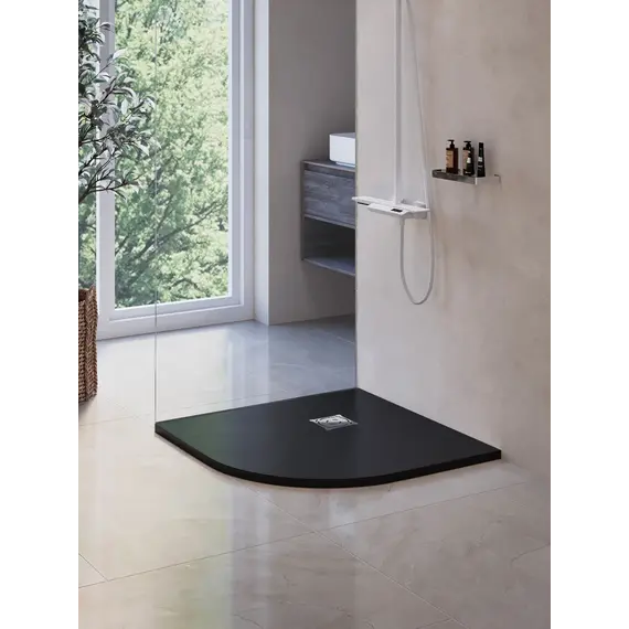 Душевой поддон полукруглый RGW ST/R-G Графит