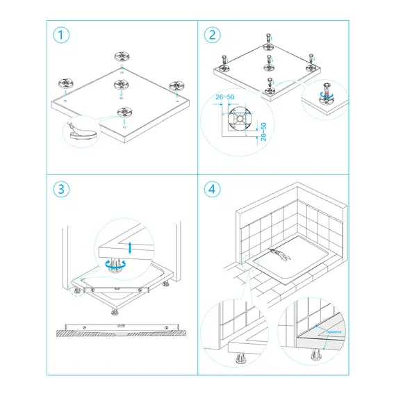 Душевой поддон асимметричный RGW ST/AL-W Белый