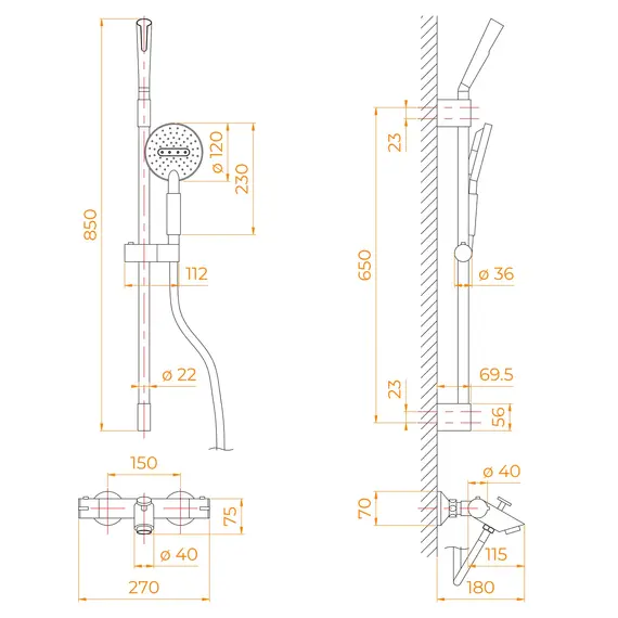 Душевая стойка RGW SP-23