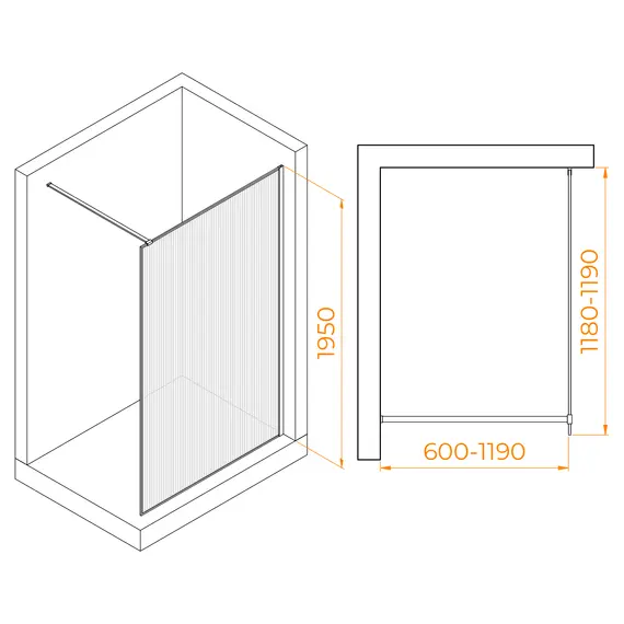 Перегородка для душа RGW WA-08