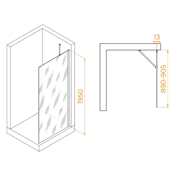 Душевая перегородка RGW WA-110B