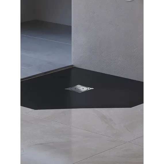 Душевой поддон трапеция RGW ST/T-G Графит