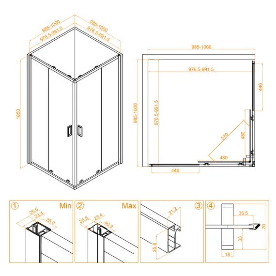 Душевой уголок RGW CL-34