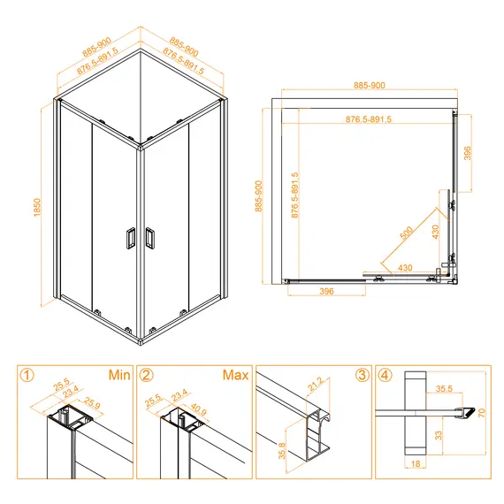 Душевой уголок RGW CL-34