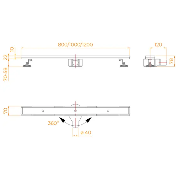 Душевой трап RGW SDR-08B черный