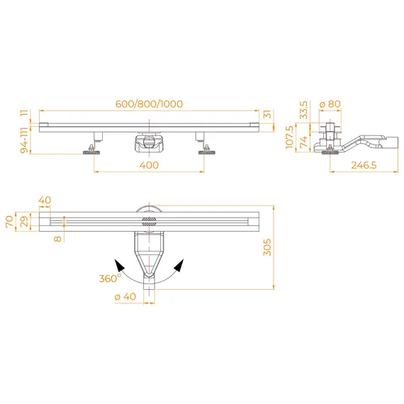 Душевой трап RGW SDR-50Gr серый