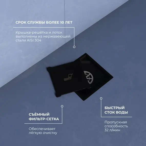 Душевой трап RGW SDR-13B черный