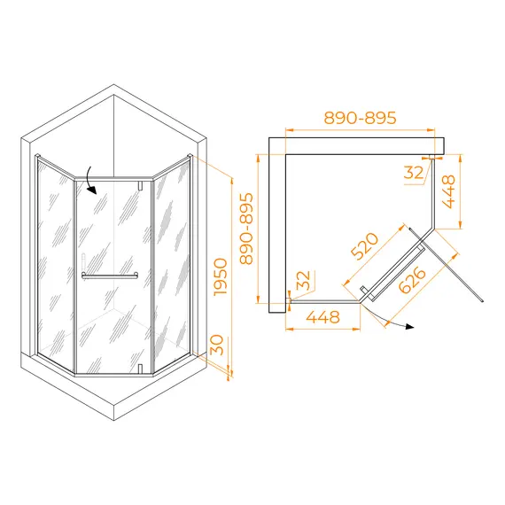 Душевой уголок RGW HO-084