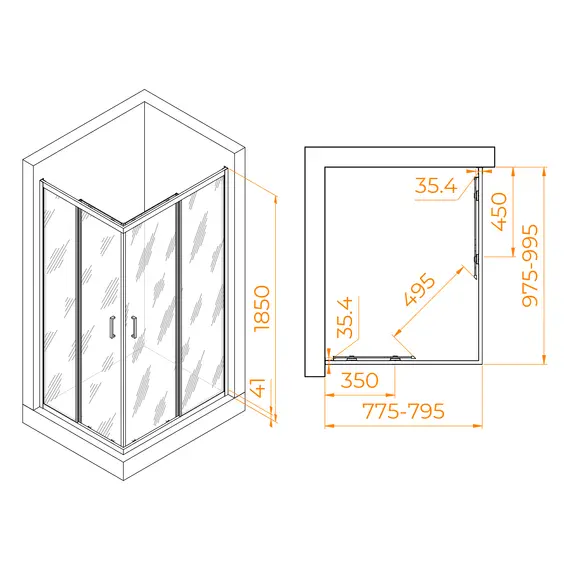 Душевой уголок RGW PA-146B