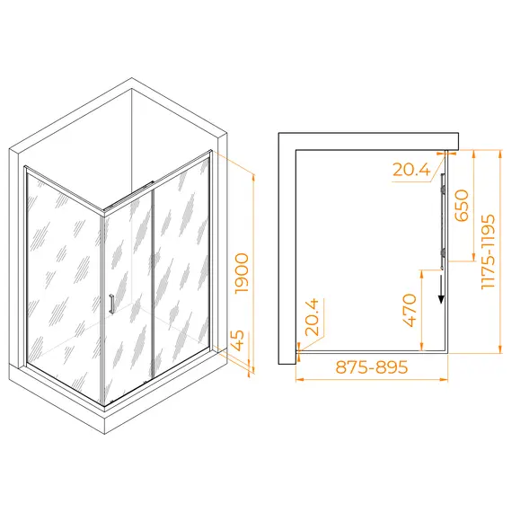 Душевой уголок RGW PA-245B