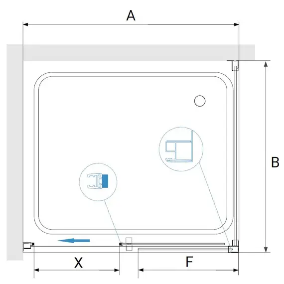 Душевой уголок RGW PA-76 (PA-016 + Z-050-2)
