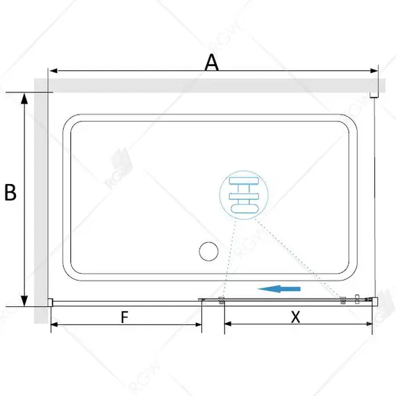 Душевой уголок RGW SV-42B (SV-12B + Z-050-2B)