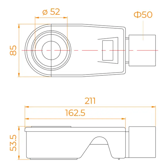 Сифон RGW S-50  50 мм для трапов