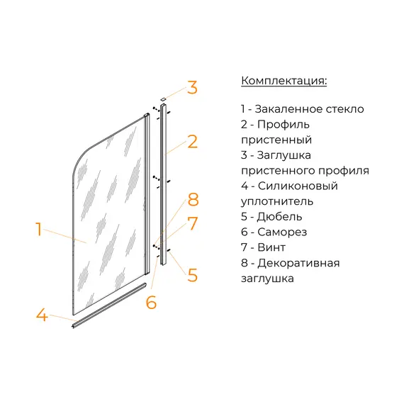 Шторка на ванну RGW SC-009