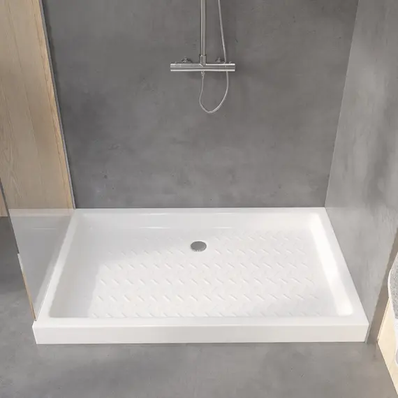 Душевой поддон прямоугольный керамический RGW CR высота 10 см