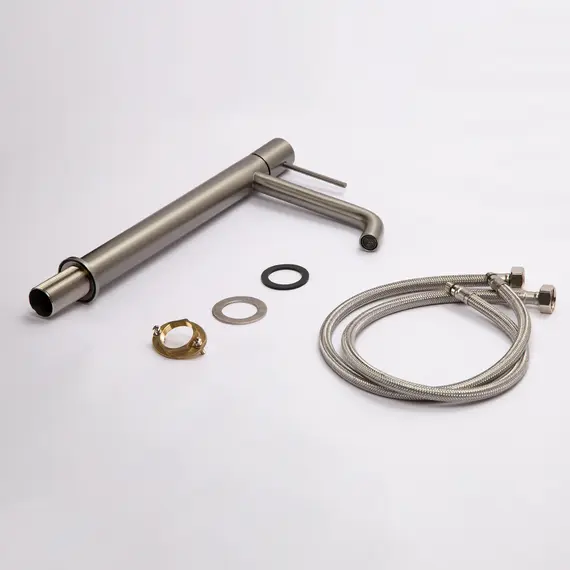 Смеситель для раковины AVS Slimmer высокий, оружейная сталь