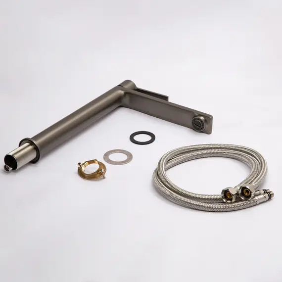 Смеситель для раковины AVS Elegant высокий, оружейная сталь