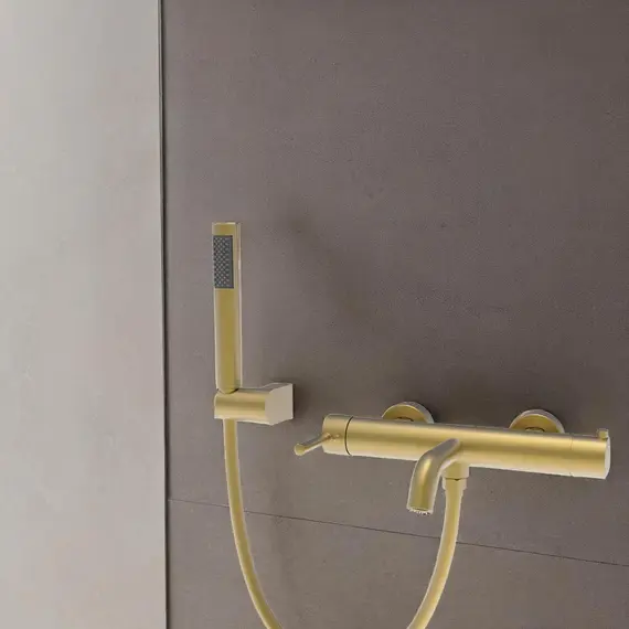 Смеситель для ванны с душем AVS Slimmer брашированное золото