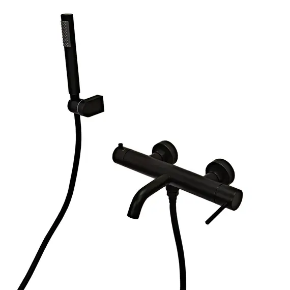 Смеситель для ванны с душем AVS Slimmer черный матовый