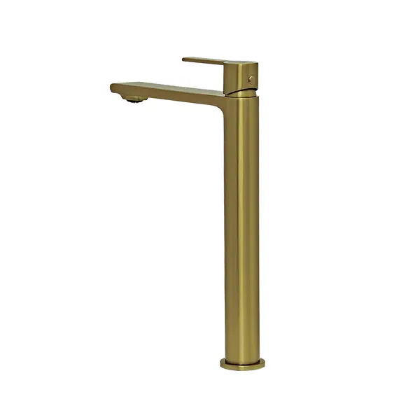 Смеситель для раковины AVS Elegant высокий, брашированное золото