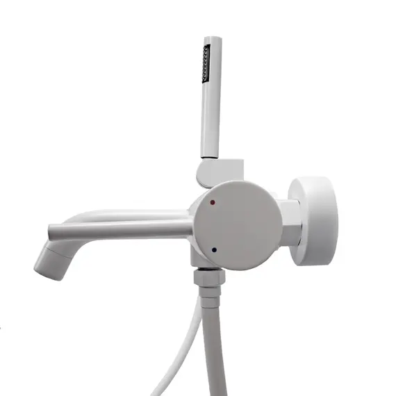 Смеситель для ванны с душем AVS Slimmer белый матовый