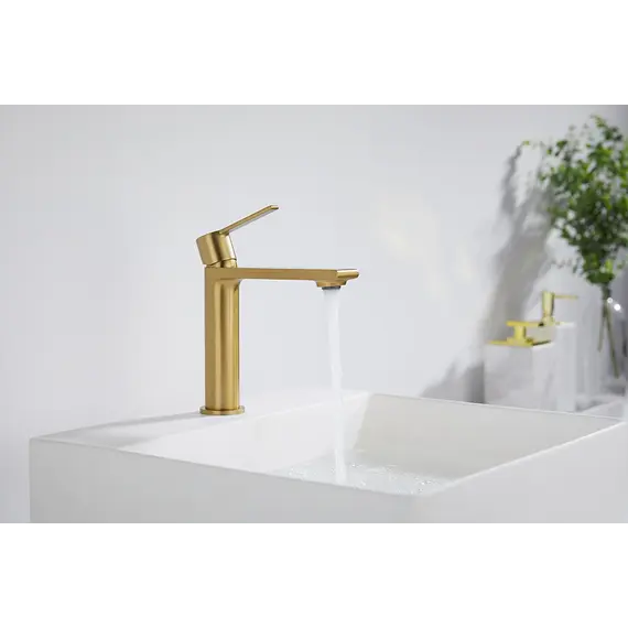 Смеситель для раковины AVS Elegant брашированное золото