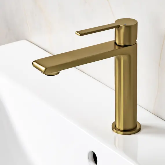 Смеситель для раковины AVS Elegant брашированное золото