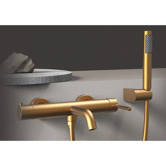 Смеситель для ванны с душем AVS Slimmer брашированное золото