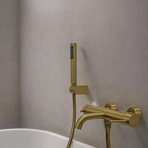 Смеситель для ванны с душем AVS Slimmer брашированное золото