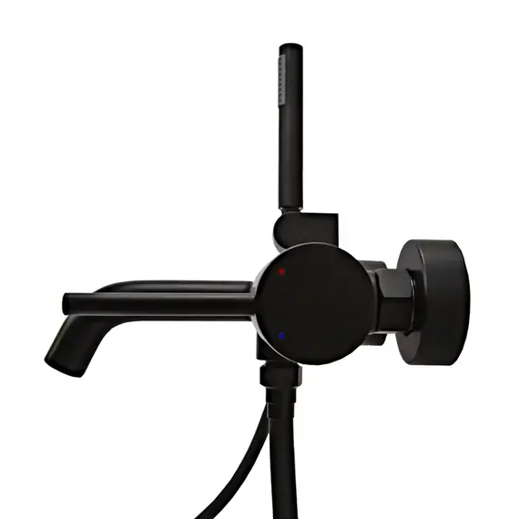 Смеситель для ванны с душем AVS Slimmer черный матовый