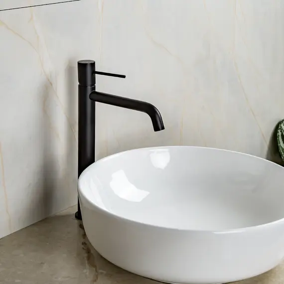 Смеситель для раковины AVS Slimmer высокий, черный матовый