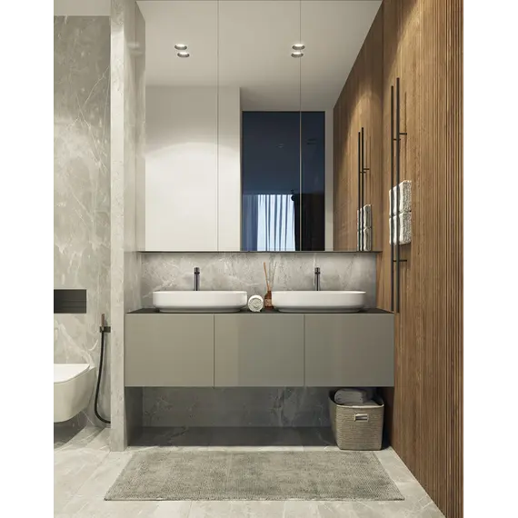 Смеситель для раковины AVS Elegant высокий, оружейная сталь