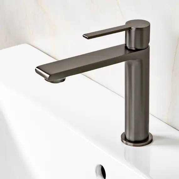 Смеситель для раковины AVS Elegant оружейная сталь