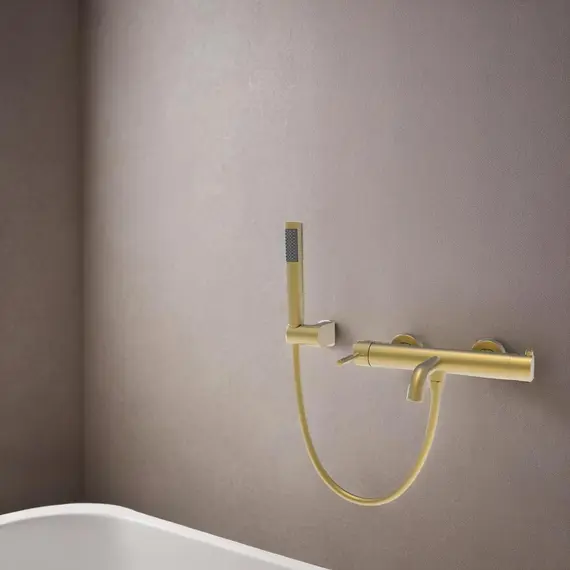 Смеситель для ванны с душем AVS Slimmer брашированное золото