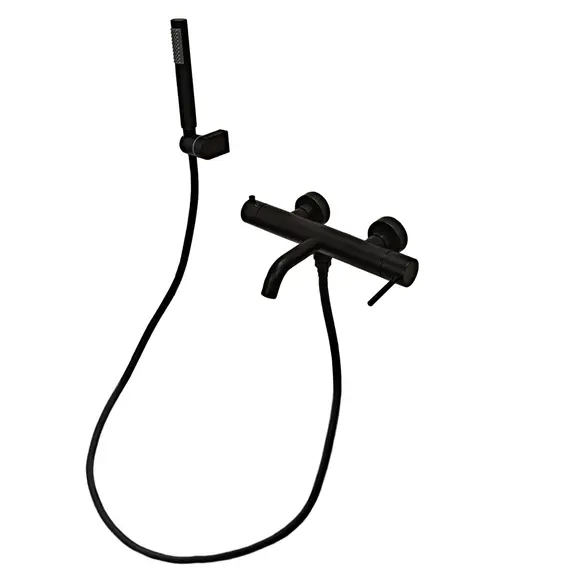 Смеситель для ванны с душем AVS Slimmer черный матовый