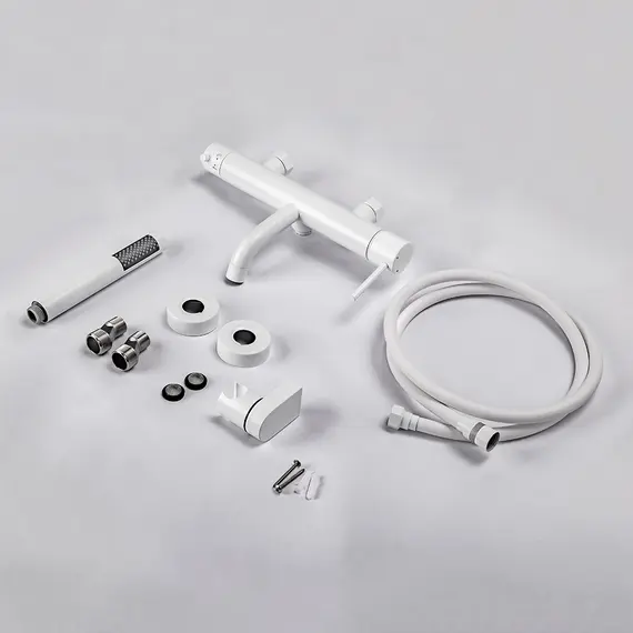 Смеситель для ванны с душем AVS Slimmer белый матовый