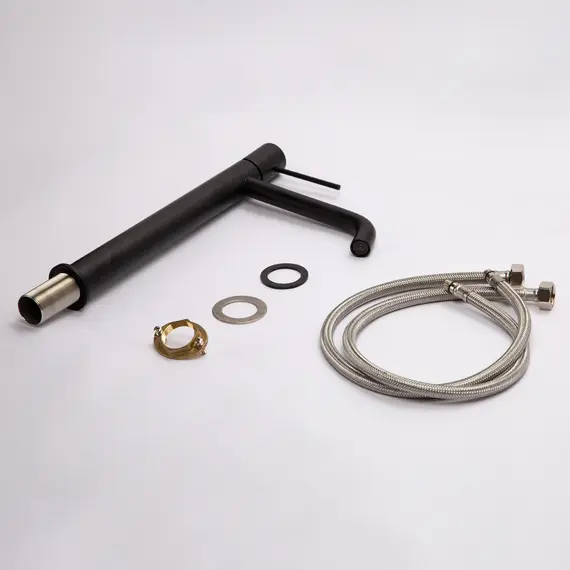 Смеситель для раковины AVS Slimmer высокий, черный матовый