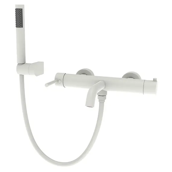 Смеситель для ванны с душем AVS Slimmer белый матовый