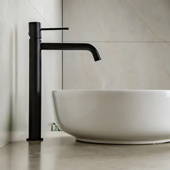 Смеситель для раковины AVS Slimmer высокий, черный матовый