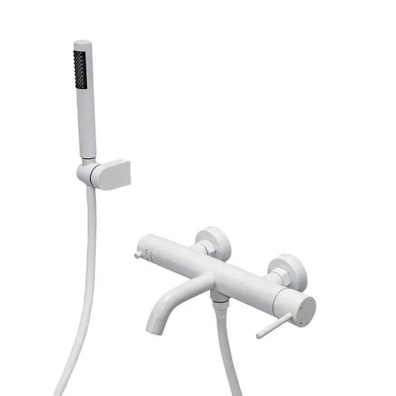 Смеситель для ванны с душем AVS Slimmer белый матовый