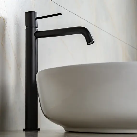 Смеситель для раковины AVS Slimmer высокий, черный матовый