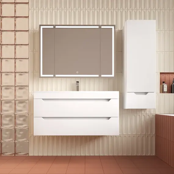 Пенал Style line "Остин" 36 см подвесной 1 ящик белый эмаль PLUS