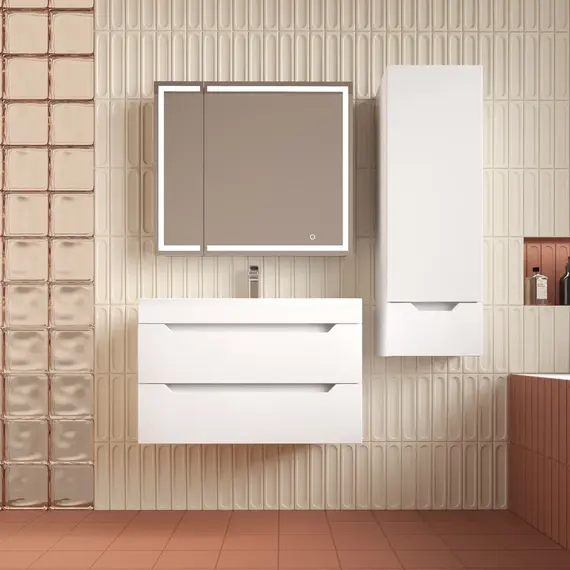 Пенал Style line "Остин" 36 см подвесной 1 ящик белый эмаль PLUS