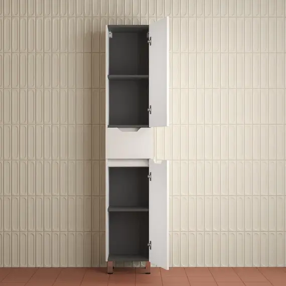 Пенал Style line "Остин" 36 см напольный 1 ящик белый эмаль PLUS