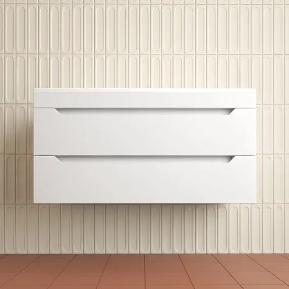 Тумба подвесная Style line "Остин" с раковиной Фортуна 2 ящ белый эмаль PLUS