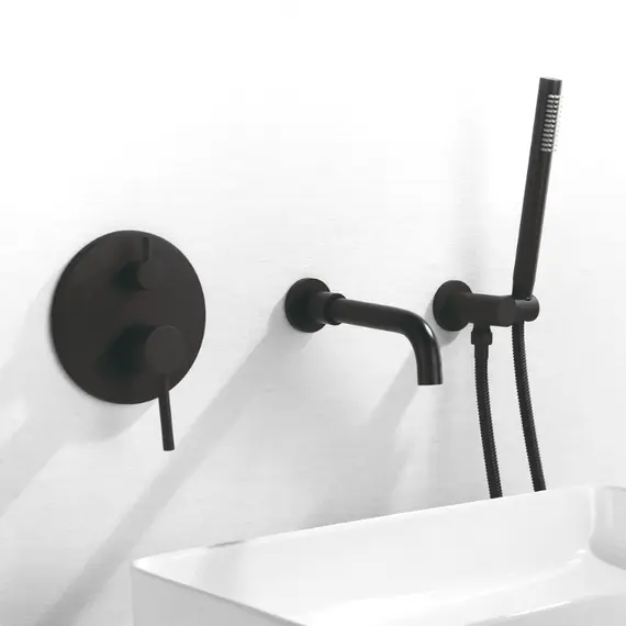 Смеситель для ванны и душа скрытого монтажа ACWEN 80073GG графит