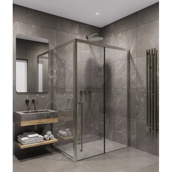 Timo душевое ограждение TDSS-/13C-8L/R, раздвиж , проф никель